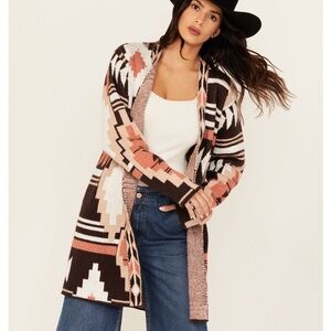 SHYANNE WOMEN'S SOUTHWESTERN PRINT CARDIGAN-NEW